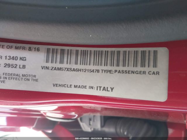 2017 MASERATI GHIBLI ZAM57XSA6H1215478 Photo 8