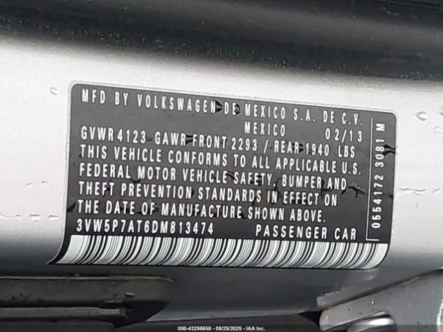 2013 VOLKSWAGEN BEETLE 3VW5P7AT6DM813474 Photo 8