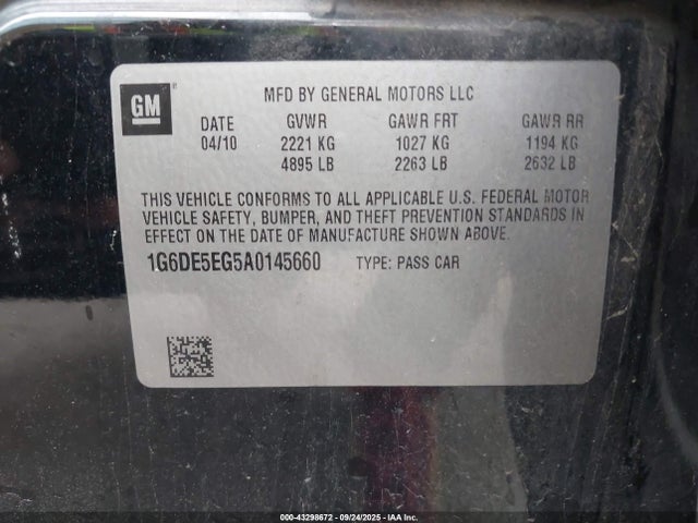 2010 CADILLAC CTS 1G6DE5EG5A0145660 Photo 8