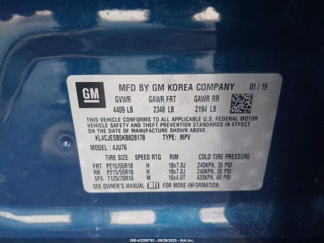 2019 BUICK ENCORE KL4CJESB5KB828178 Photo 8