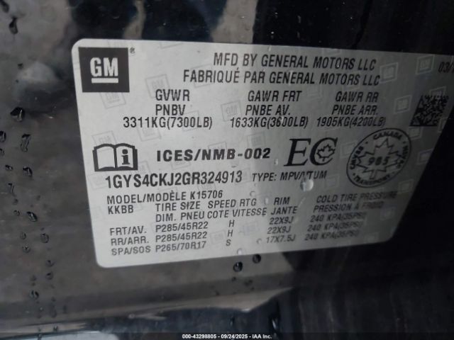 2016 CADILLAC ESCALADE 1GYS4CKJ2GR324913 Photo 8