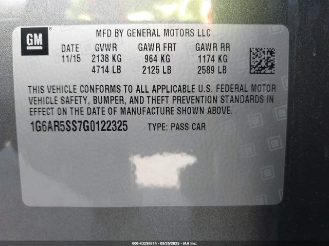 2016 CADILLAC CTS 1G6AR5SS7G0122325 Photo 8