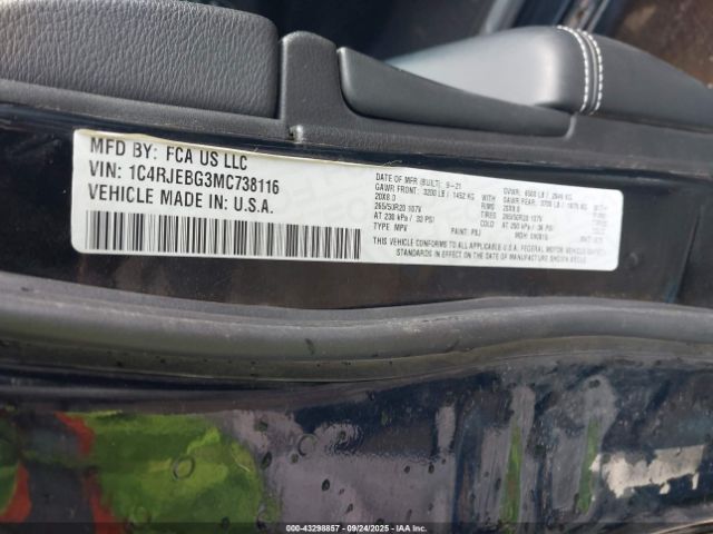 2021 JEEP GRAND CHEROKEE 1C4RJEBG3MC738116 Photo 8