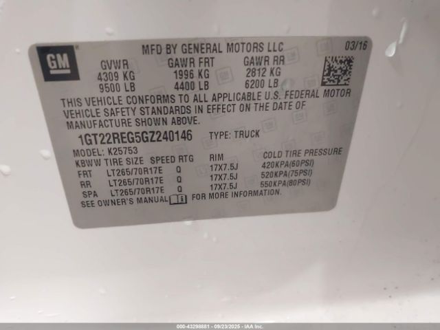 2016 GMC SIERRA 2500HD 1GT22REG5GZ240146 Photo 8