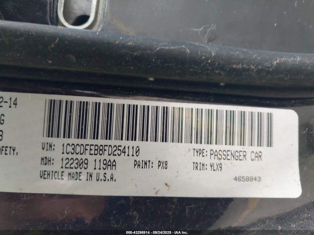 Dodge Dart 2015 1C3CDFEB8FD254110 Image 9