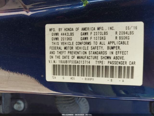 2016 ACURA TLX 19UUB1F50GA013714 Photo 8