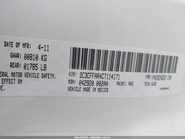 2012 FIAT 500 3C3CFFAR4CT114171 Photo 8