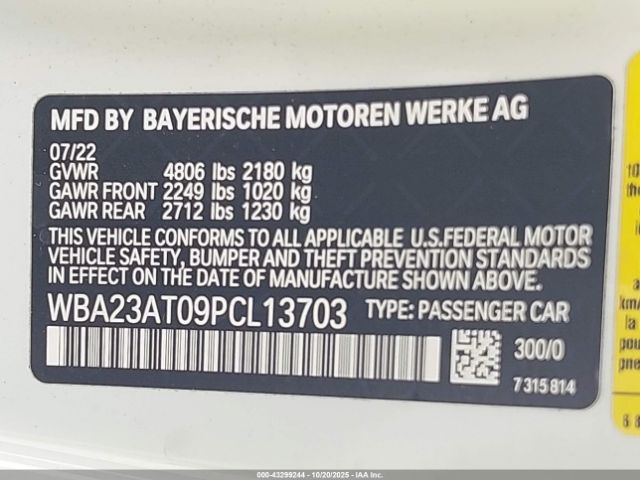 2023 BMW 430I WBA23AT09PCL13703 Photo 8