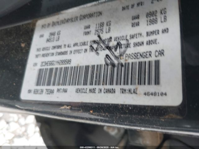 2000 CHRYSLER 300M 2C3HE66G1YH289509 Photo 8