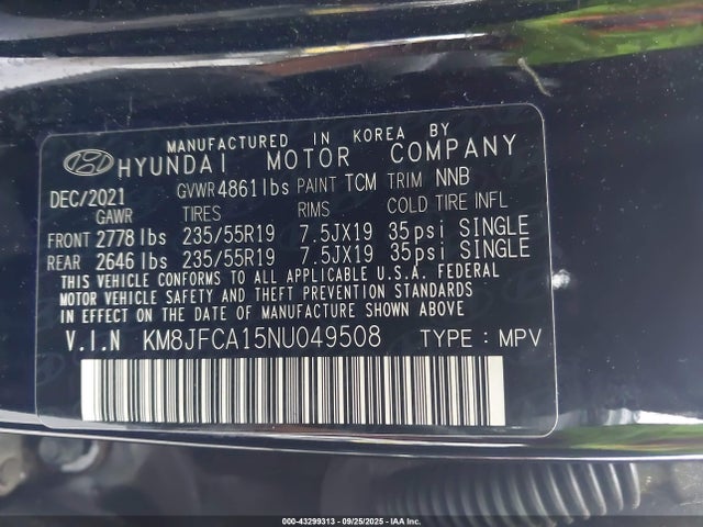 2022 HYUNDAI TUCSON HYBRID KM8JFCA15NU049508 Photo 8