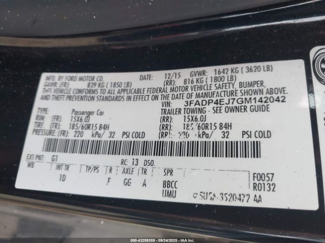 2016 FORD FIESTA 3FADP4EJ7GM142042 Photo 8