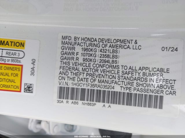2024 HONDA ACCORD 1HGCY1F35RA035204 Photo 8