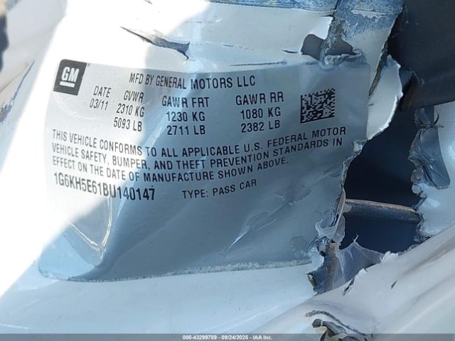 2011 CADILLAC DTS 1G6KH5E61BU140147 Photo 8