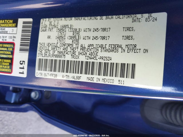 Toyota t24a-fts 2024 3TMLB5JN1RM008875 Image 9