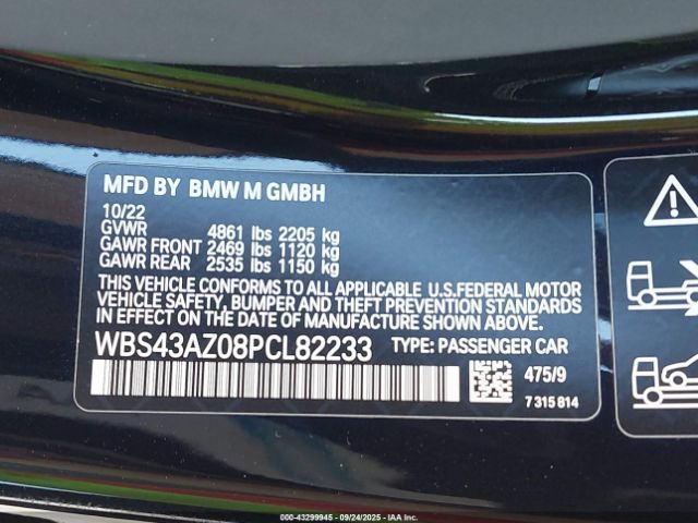 2023 BMW M4 WBS43AZ08PCL82233 Photo 8