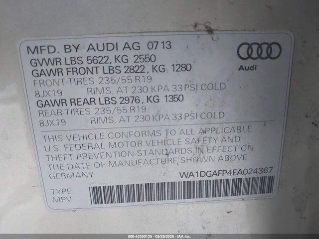 2014 AUDI Q5 WA1DGAFP4EA024367 Photo 8