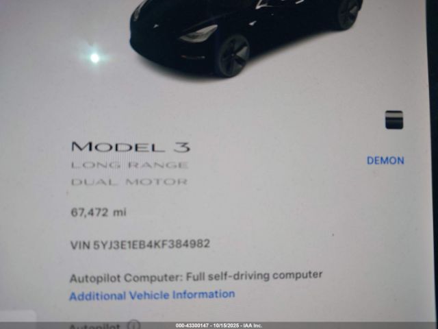 2019 TESLA MODEL 3 5YJ3E1EB4KF384982 Photo 6