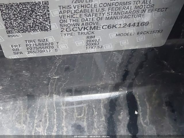 2019 CHEVROLET SILVERADO 1500 LD 2GCVKMEC6K1244169 Photo 8