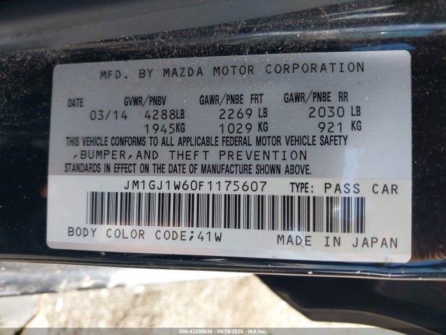 Mazda py 2015 JM1GJ1W60F1175607 Image 9