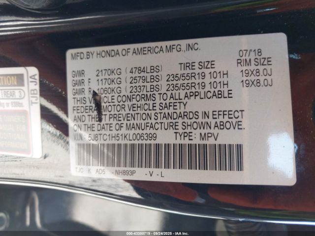 2019 ACURA RDX 5J8TC1H51KL006399 Photo 8