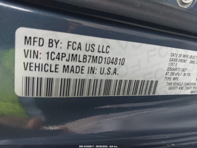 1C4PJMLB7MD104810 Jeep Cherokee