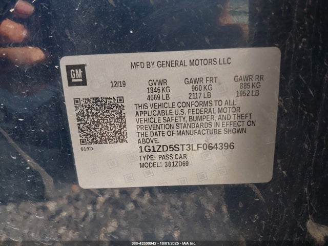 1G1ZD5ST3LF064396 Chevrolet Malibu Fwd Lt