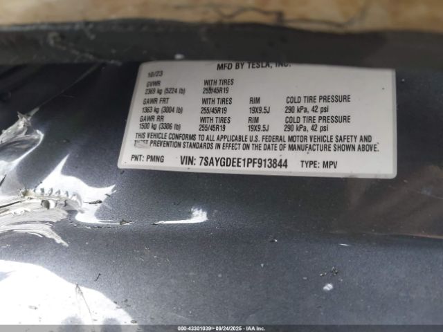 2023 TESLA MODEL Y 7SAYGDEE1PF913844 Photo 8