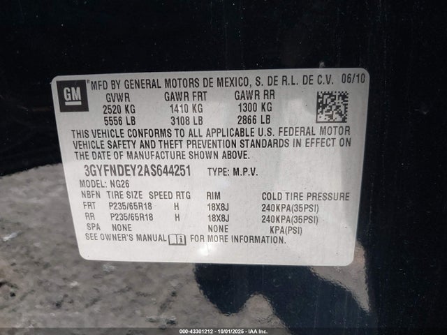 2010 CADILLAC SRX 3GYFNDEY2AS644251 Photo 8