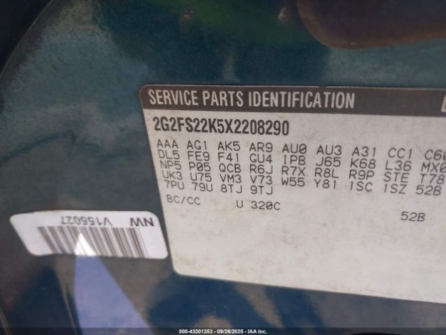 1999 PONTIAC FIREBIRD 2G2FS22K5X2208290 Photo 8