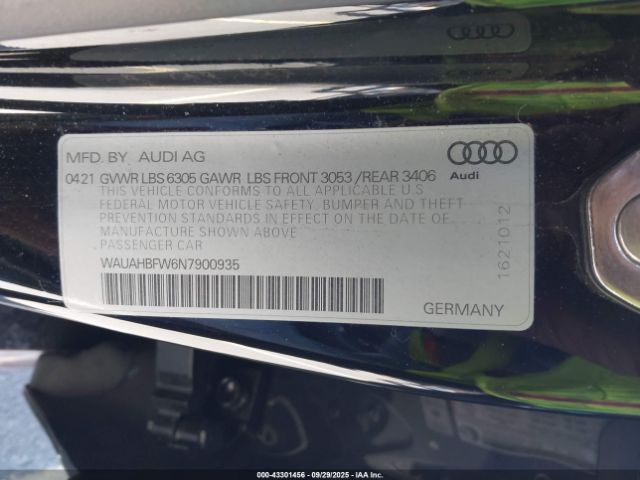 2022 AUDI RS E-TRON GT WAUAHBFW6N7900935 Photo 8