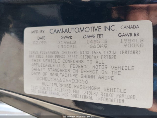 1995 GEO TRACKER 2CNBJ1866S6933010 Photo 8