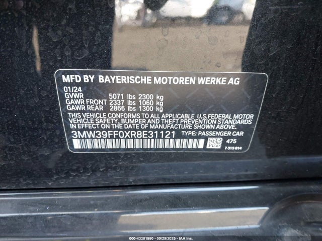 3MW39FF0XR8E31121 BMW 3 Series 330e