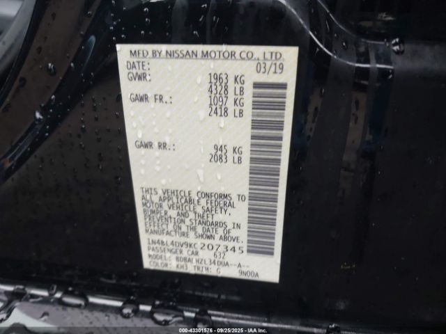 2019 NISSAN ALTIMA 1N4BL4DV9KC207345 Photo 8