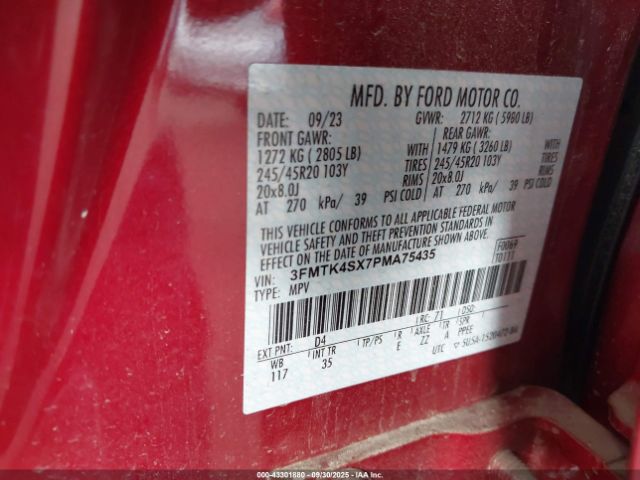 2023 FORD MUSTANG MACH-E 3FMTK4SX7PMA75435 Photo 8