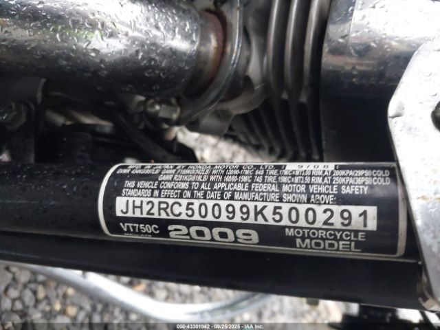 2009 HONDA VT750 JH2RC50099K500291 Photo 9
