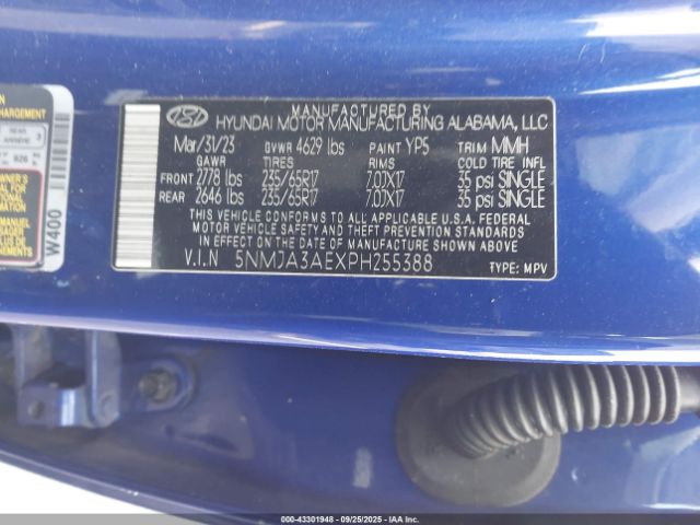 2023 HYUNDAI TUCSON 5NMJA3AEXPH255388 Photo 8