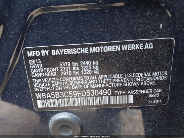 2014 BMW 535I WBA5B3C59ED530490 Photo 8