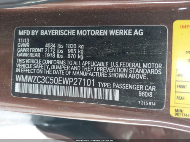 2014 MINI COUNTRYMAN WMWZC3C50EWP27101 Photo 8