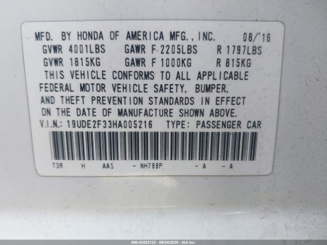 2017 ACURA ILX 19UDE2F33HA005216 Photo 8