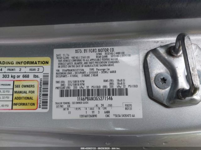 2016 FORD MUSTANG 1FA6P8AM3G5271546 Photo 8