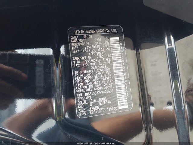 Nissan 2023 2023 JN8BT3BA2PW405652 Image 9