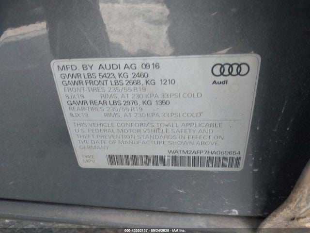 2017 AUDI Q5 WA1M2AFP7HA060654 Photo 8