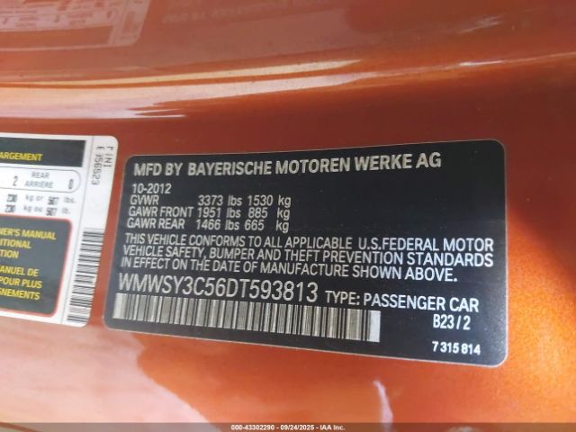 2013 MINI ROADSTER WMWSY3C56DT593813 Photo 8