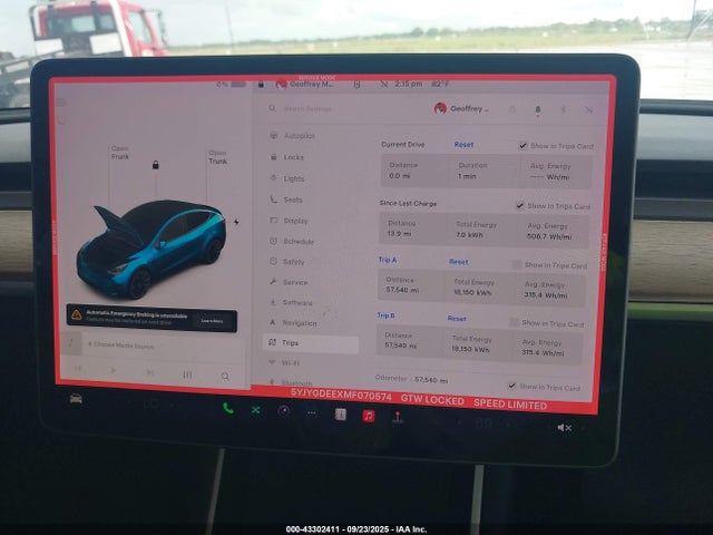 2021 TESLA MODEL Y 5YJYGDEEXMF070574 Photo 6