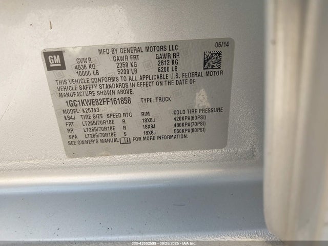 1GC1KWE82FF161858 Chevrolet lml
