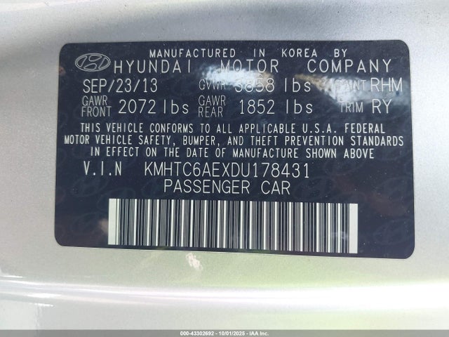 2013 HYUNDAI VELOSTER KMHTC6AEXDU178431 Photo 8