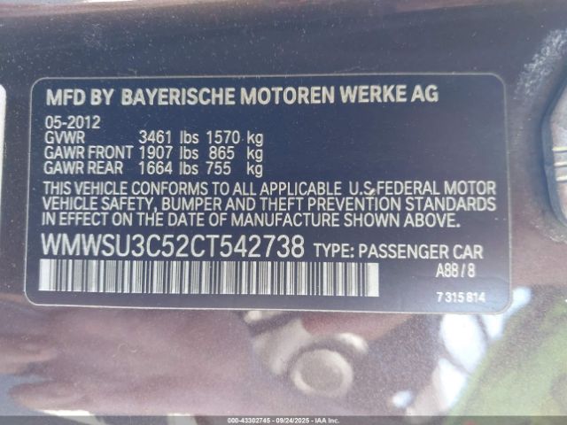 2012 MINI COOPER WMWSU3C52CT542738 Photo 8