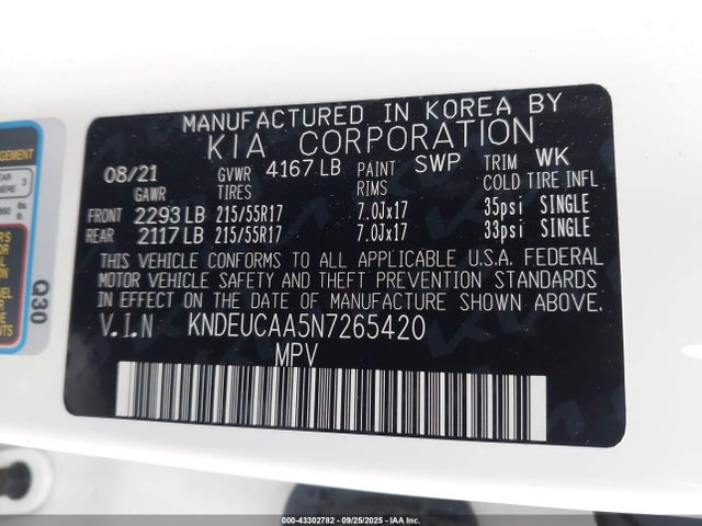 KNDEUCAA5N7265420 KIA SELTOS S