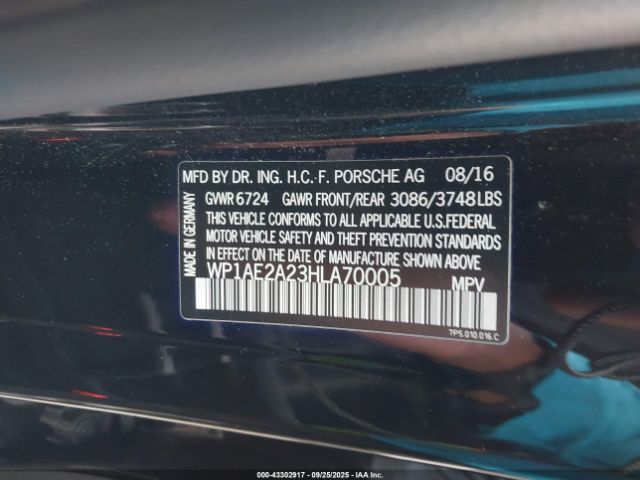 2017 PORSCHE CAYENNE E-HYBRID WP1AE2A23HLA70005 Photo 8