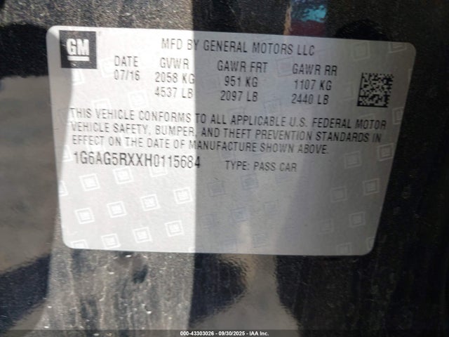 2017 CADILLAC ATS 1G6AG5RXXH0115684 Photo 8